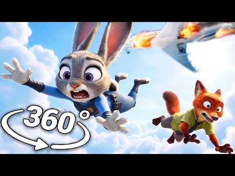 360° VR - PLANE CRASH! Can the Zootopia: Judy Hopps Survive?