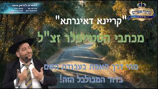 "קריינא דאיגרתא" מכתבי הסטייפלר זצ"לl מהי דרך האמת בעבודת השם בדור המבולבל הזה?- הרב אפרים שרבני (הרב אפרים שרבני) - התמונה מוצגת ישירות מתוך אתר האינטרנט יוטיוב. זכויות היוצרים בתמונה שייכות ליוצרה. קישור קרדיט למקור התוכן נמצא בתוך דף הסרטון