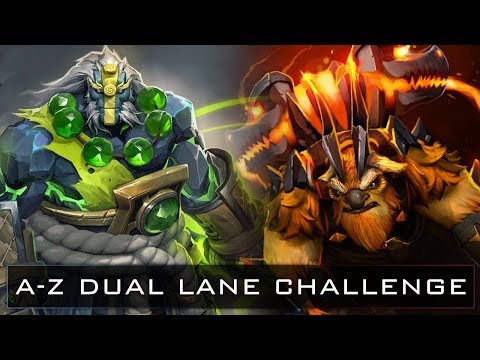 Dota 2 A-Z Dual Lane Challenge - Earth Shaker and Earth Spirit