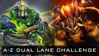 Dota 2 A-Z Dual Lane Challenge - Earth Shaker and Earth Spirit