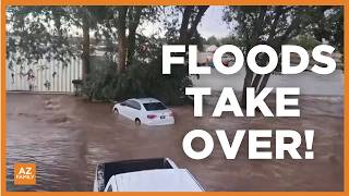 Flooding damages Prescott Valley homes, moves shipping containers