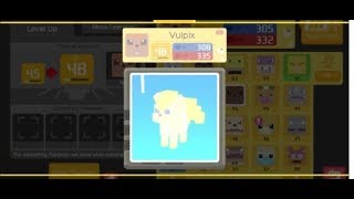 Pokemon Quest: Shiny Vulpix evolving