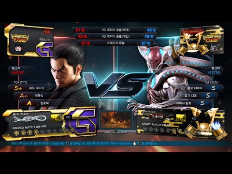 ikari (kazuya) VS eyemusician (yoshimitsu) - Tekken 7 Season 4
