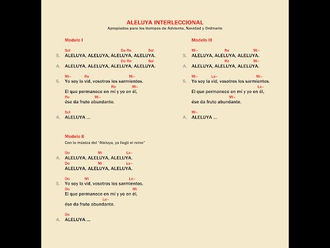 Aleluya Internacional, Antífona • Versículo antes del Evangelio • Modelo II