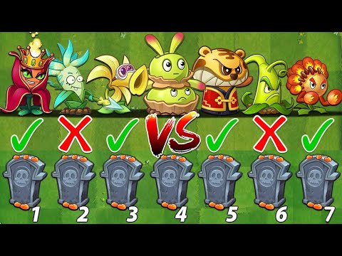 All Plants in PvZ 2 Chinese Version VS 8 Gravestones - Who 's Best Plant ? - PvZ 2 Challenge