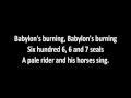 W.A.S.P. - Babylon's Burning with lyrics 
