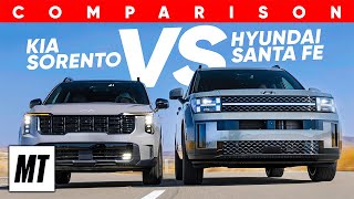 [MotorTrend] 2024 Hyundai Santa Fe Calligraphy vs. 2024 Kia Sorento X-Pro: Comparison Test