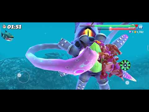 Mecha Sharkjira vs Colossal squid /colossal squid giant boss
