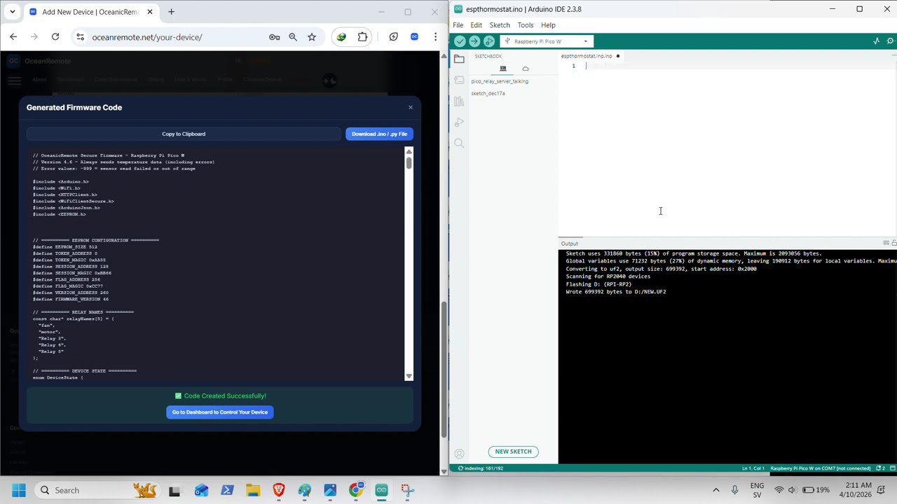 Control Raspberry Pi Pico W