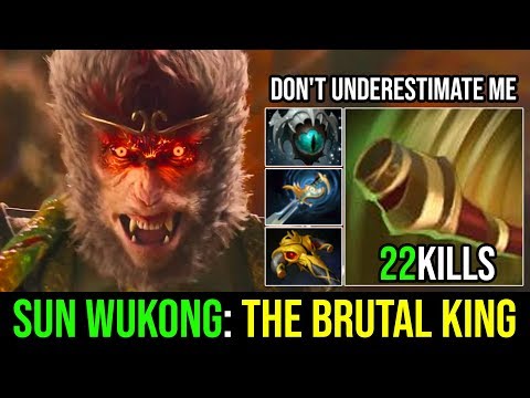 Epic Brutal Sun Wukong [Monkey King] Don't Underestimate Me Immortal Rank 22Kills | Dota 2 FullGame