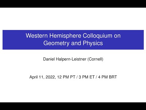 WHCGP: Daniel Halpern-Leistner, "Infinite dimensional geometric invariant theory and gauged  ..."