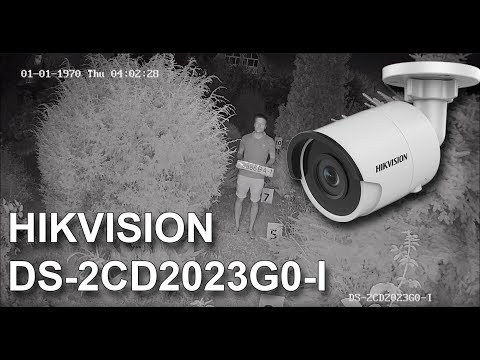 Уличные IP-камеры Hikvision DS-2CD2023G0-I 4 мм. Пример записи с ip камеры ночью