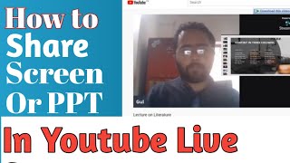 How to Share screen or PPT in youtube live stream/live broadcasting