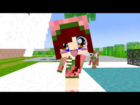 : CHICKEN WING MEME ZOMBIEPIG GIRL AND ZOMBIEPIG MINECRAFT ANIMATION