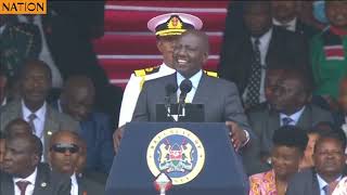 President Ruto acknowledges heads of state in attendance at Kasarani swearing-in ceremony
