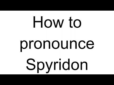 How to Pronounce Spyridon (Greek)