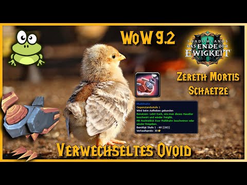 WoW Schätze Zereth Mortis Verwechseltes Ovoid für Haustier Multihuhn, kosmischer Flux, 35000 Gold