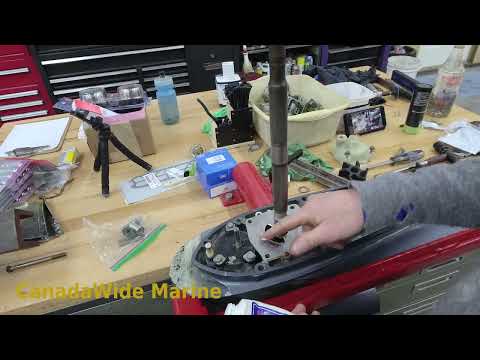 How to inspect and replace the water pump impeller, 200 HP Yamaha Outboard motor.