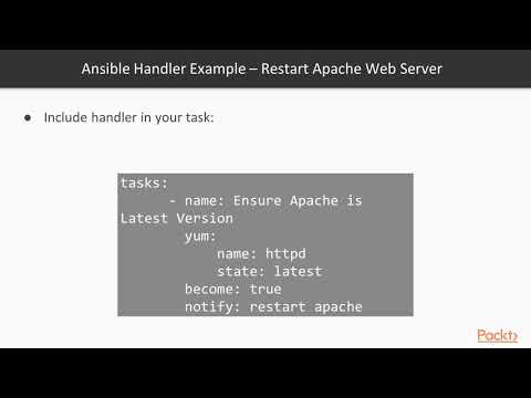 Practical Ansible Solutions Basics of Handlers and Variables|packtpub com