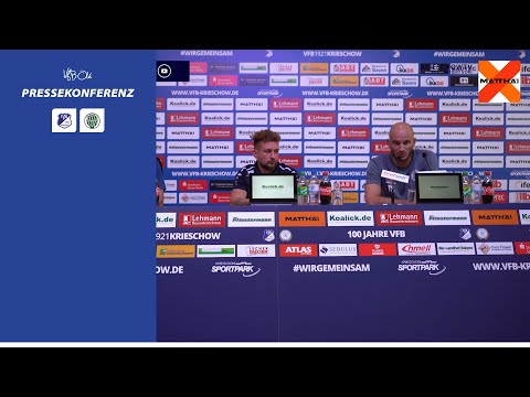 Pressekonferenz nach dem Oberligaspiel VfB Krieschow - SG Union Sandersdorf // Endstand 4:3