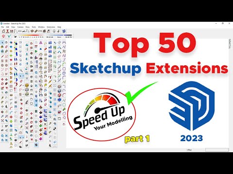 Top 50 Free Sketchup Extensions in 2023 You Must Download | Plugin For SketchUp Pro 2023 | part 1