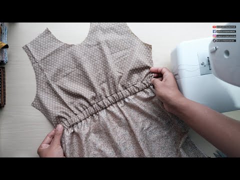 Easy Elastic Waist Sewing for dress - How To Sew Elastic Waist - Sewing Hacks