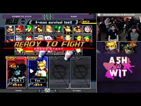 Generic (Ganon) vs SC | Aqua (Fox) - ASH@WIT #51 Melee Bracket