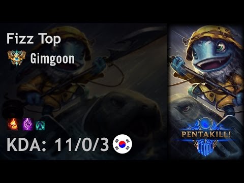 Fizz Top vs Akali - Gimgoon - KR Challenger Patch 7.8