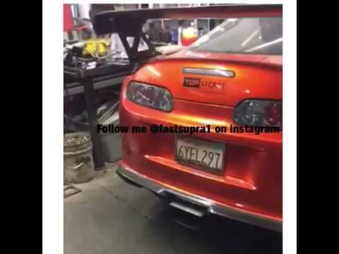 Toyota Supra with v12 twin turbo( Lamborghini sound) must see