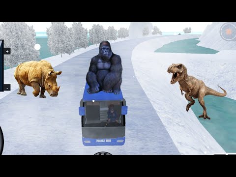 Us Police Uphill Bus Driving Simulator - Police Soldier Duty Transporter Bus- Androidameplay
