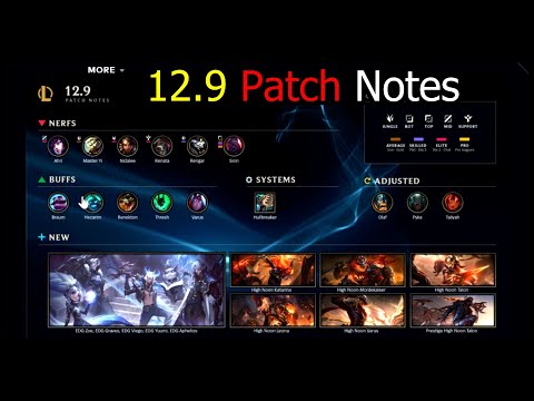 Patch 12.9 Notes Review! (League Of Legends)