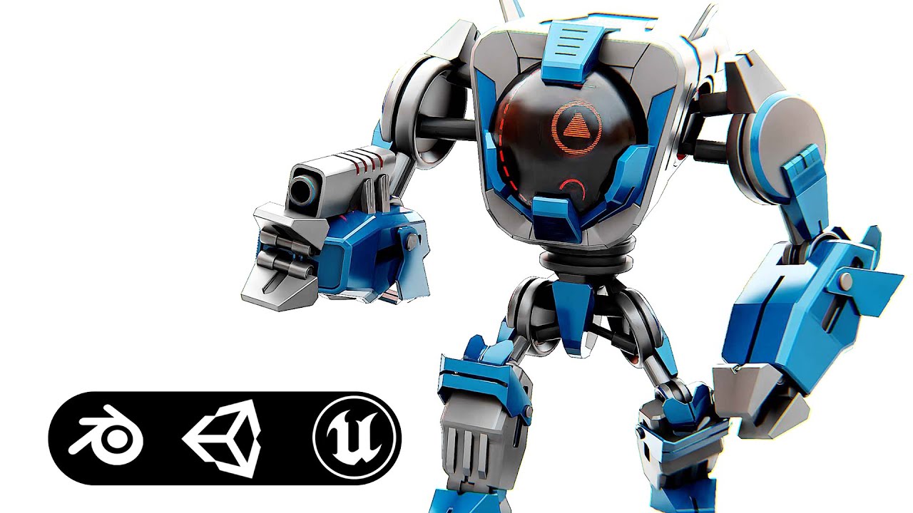 Droid Pyrous Auto-Rig Pro Rigged For Mixamo Unreal Engine Unity 3D Model