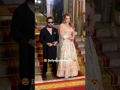 Mika Singh & Iulia Vantur At The Wedding Reception Of Raveena Taurani With Apoorv Kumar #mikasingh