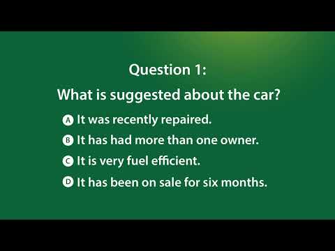 TOEIC® Listening and Reading Test Sample Question