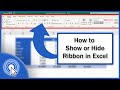 How To Show Or Hide The Ribbon In Excel Quick And Easy