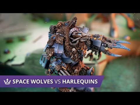 Space Wolves vs Harlequins - 9th Edition Warhammer 40k Battle Report