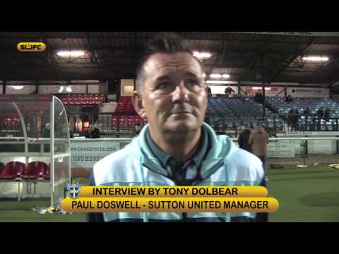 SUFCtv: Paul Doswell interview Sutton United 0 AFC Wimbledon 0 FA CUP 3RD RND 7/1/17