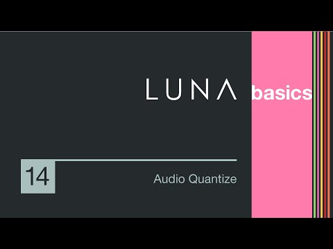 LUNA Basics - How to Quantize Audio in LUNA Recording System