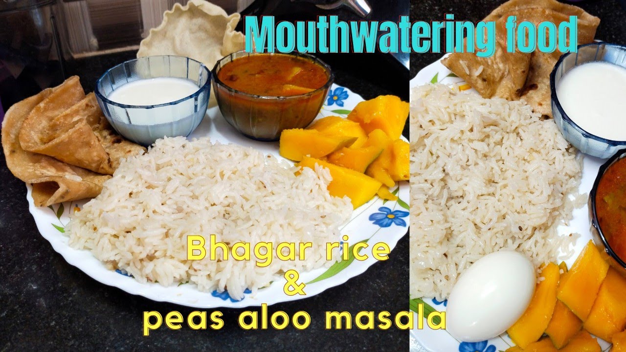 Bhagar rice | Peas aalo gravy| Easy food recipe |