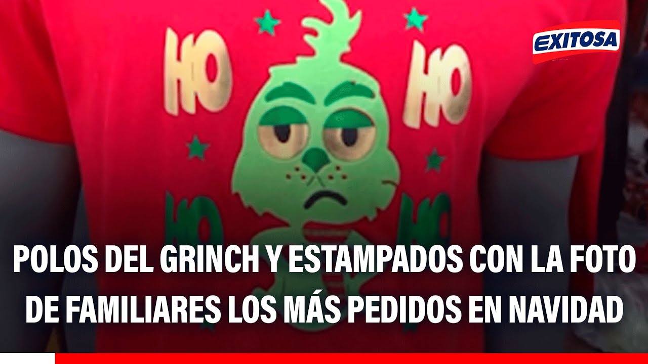 🔴🔵 Polos del Grinch y estampados con la foto de familiares y mascotas los más pedidos en Navidad