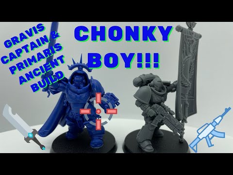 Warhammer 40K Gravis Captain and Primaris Ancient Time Lapse Build