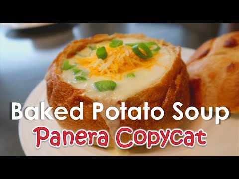 Baked Potato Soup (EASY) | Panera Baked Potato Soup copycat recipe | Meatless Monday Series