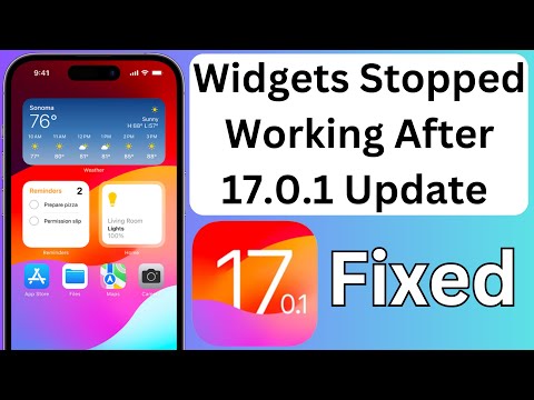 Widgets Stopped Working After iOS 17.0.1 Update (showing Unable to Load)