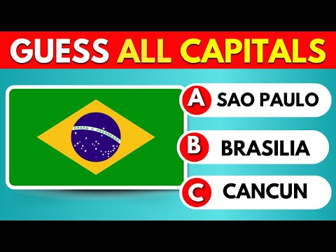 Guess ALL 195 Capital Cities of The World 🌍 Quiz Monster
