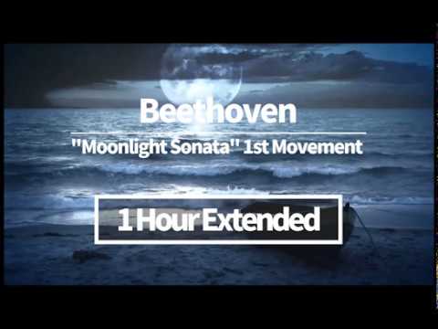 Beethoven, "Moonlight Sonata" 1st Movement 1 hour extended - for studying, concentration, relaxation