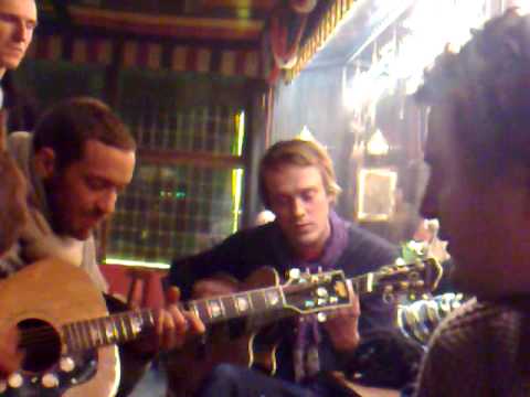 camilla munck, moogie johnson and the piper on a very late and smokey night at eiffel bar