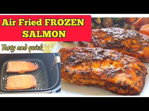 Air fried Frozen SALMON Fish Recipe. How to Cook Salmon fillet In Air fryer. Air Fry Salmon Fish