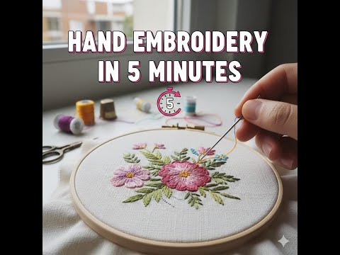 5 Minute Hand Embroidery Art 🌼 | Easy & Fast Design | Priya Embroidery Art