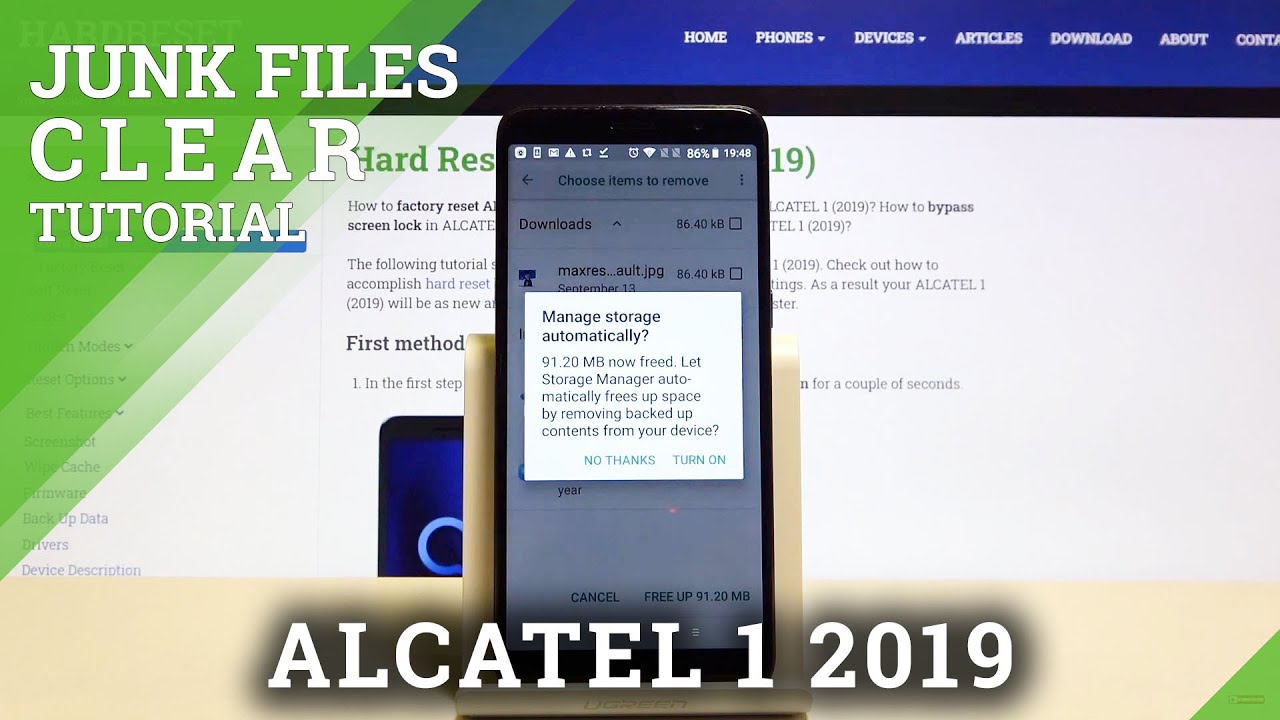 How to Clean Storage of Alcatel 1 2019 – Delete Junk Files