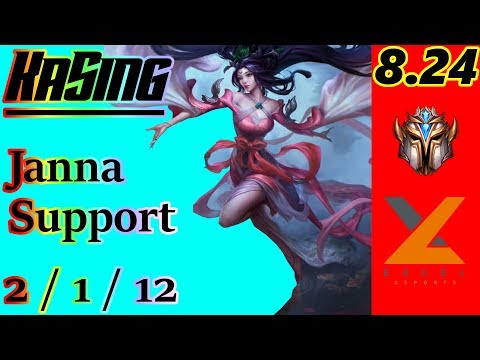 KaSing as Janna Support - S8 Patch 8.24 - EUW Challenger - Full Gameplay